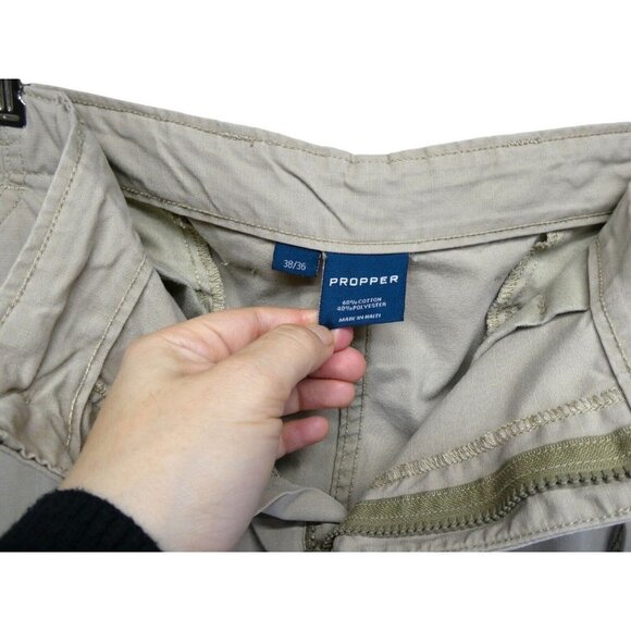 Propper Men’s‎ Tactical Pants Size 38/36 Ripstop Cargo Pocket Khaki Inseam 33.5" - Picture 6 of 12
